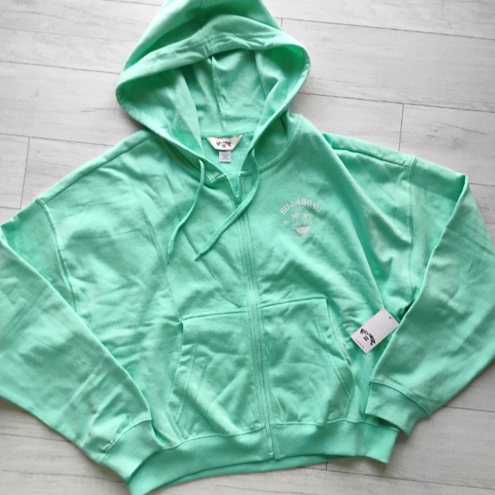 BILLABONG NEW Searching for Sunshine Cropped Zip Up Hoodie